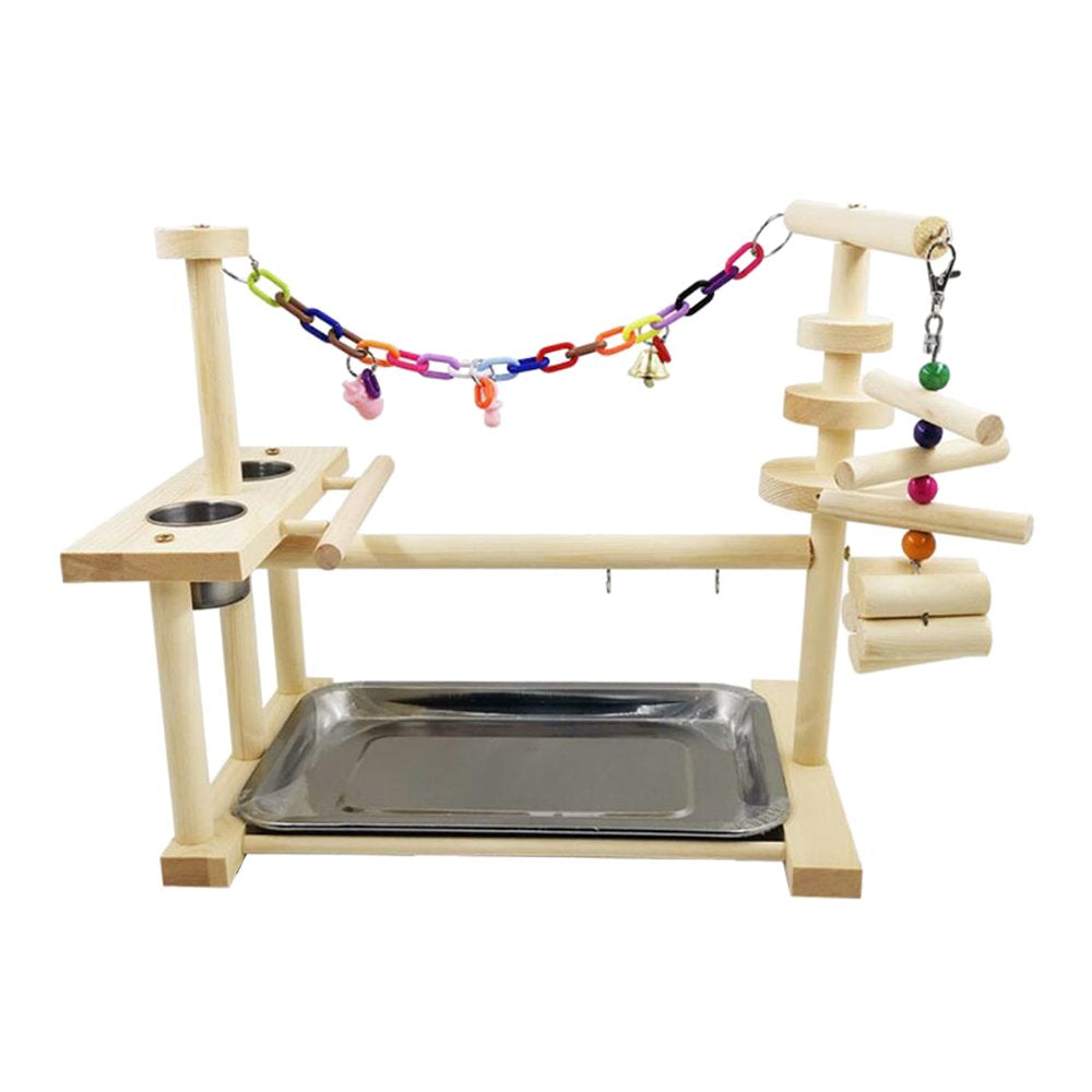 Bird Perches Nest Play Stand Gym Parrot Playground Playstand Swing Wood