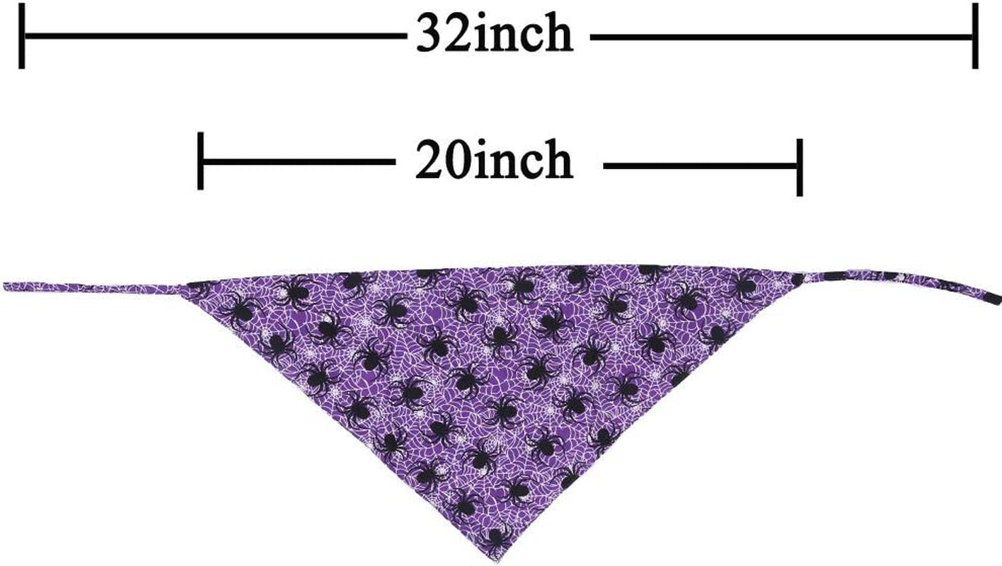 KZHAREEN 2 Pack Halloween Dog Bandana Reversible Triangle Bibs Scarf Accessories Animals & Pet Supplies > Pet Supplies > Dog Supplies > Dog Apparel KZHAREEN   