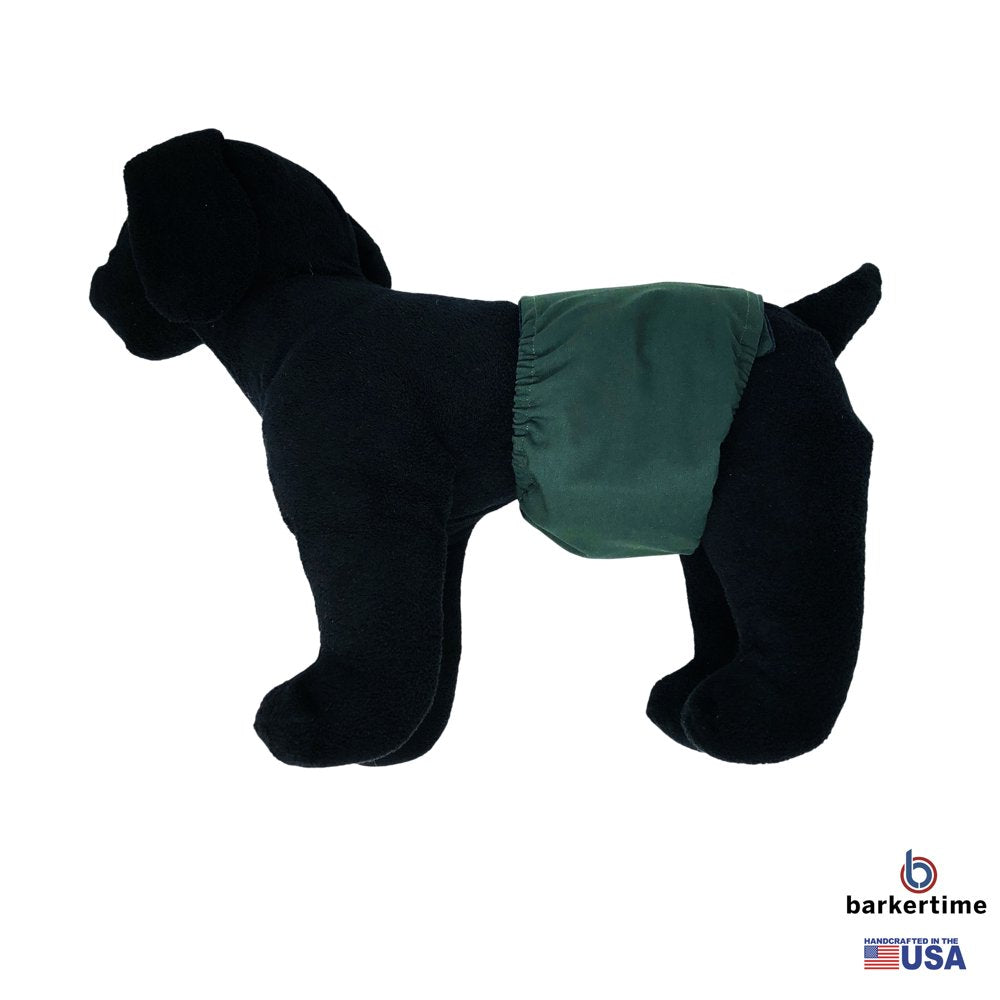 Barkertime Olive Green Waterproof Washable Dog Belly Band Male Wrap - Made in USA