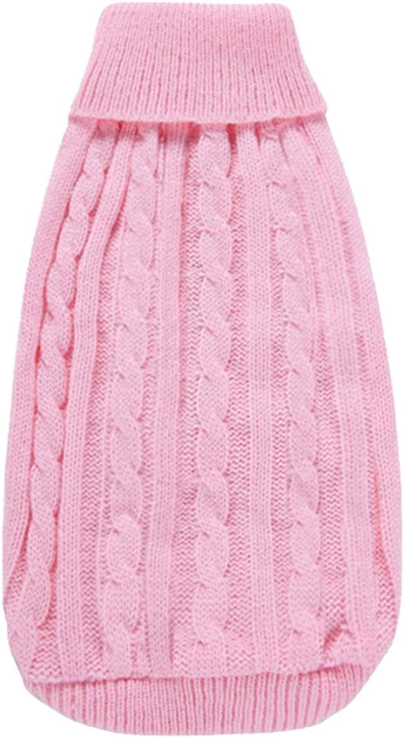 Pet Clothes for Medium Dogs Male Cat Knitted Jumper Winter Warm Sweater Puppy Coat Jacket Costume for Small Dogs Animals & Pet Supplies > Pet Supplies > Dog Supplies > Dog Apparel HonpraD Pink 3X-Large 