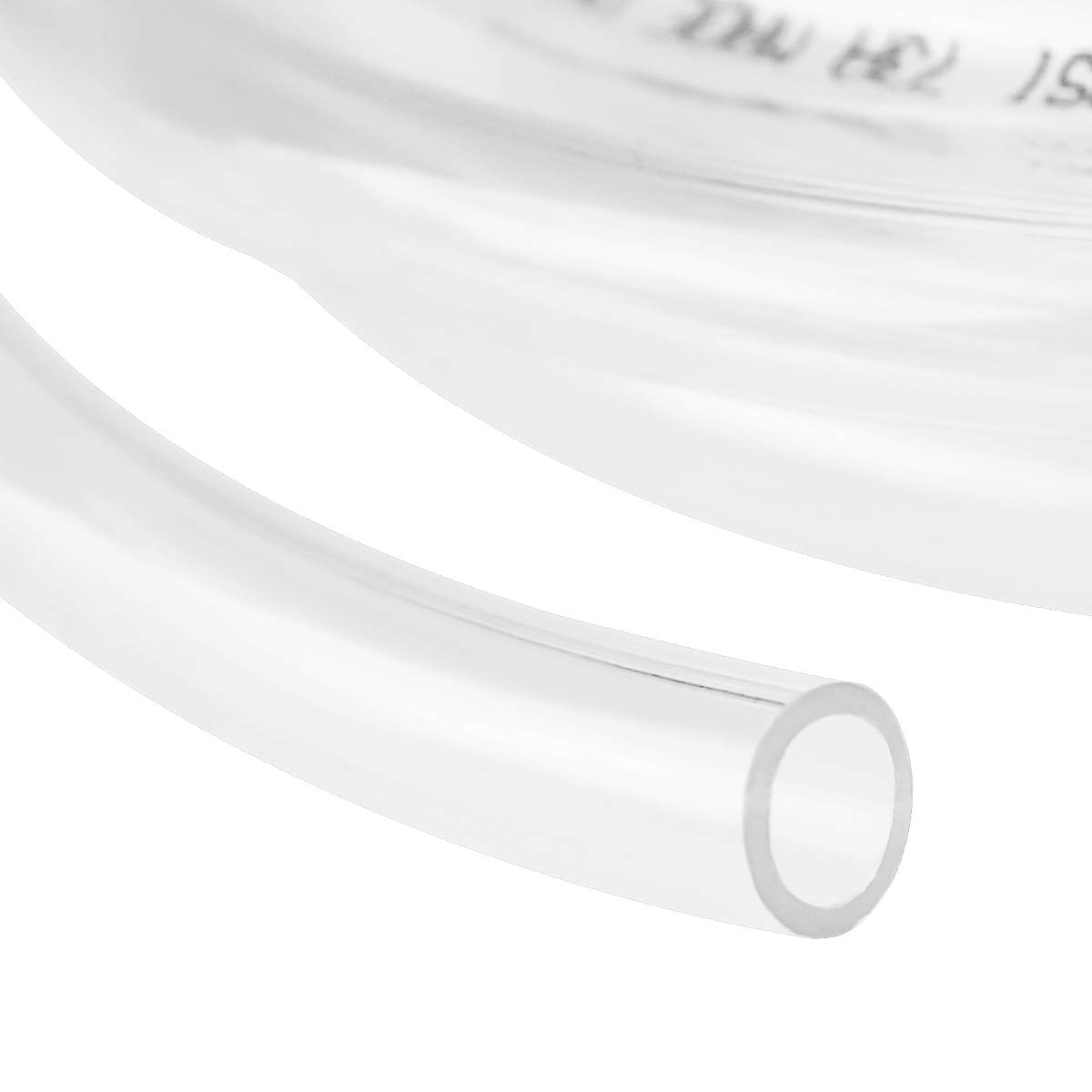 5Ft X 1" Dia Clear Vinyl Tubing, Flexible Hybrid PVC Tubing Hose, Lightweight Plastic Tube UV Chemical Resistant Vinyl Hose, BPA Free and Non Toxic