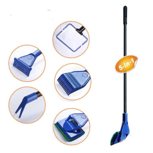 5In1 Cleaning Set Fish Tank Aquarium Algae Scrubber Scraper Glass Clean/Cleaning Supplies Animals & Pet Supplies > Pet Supplies > Fish Supplies > Aquarium Cleaning Supplies Yomiee   