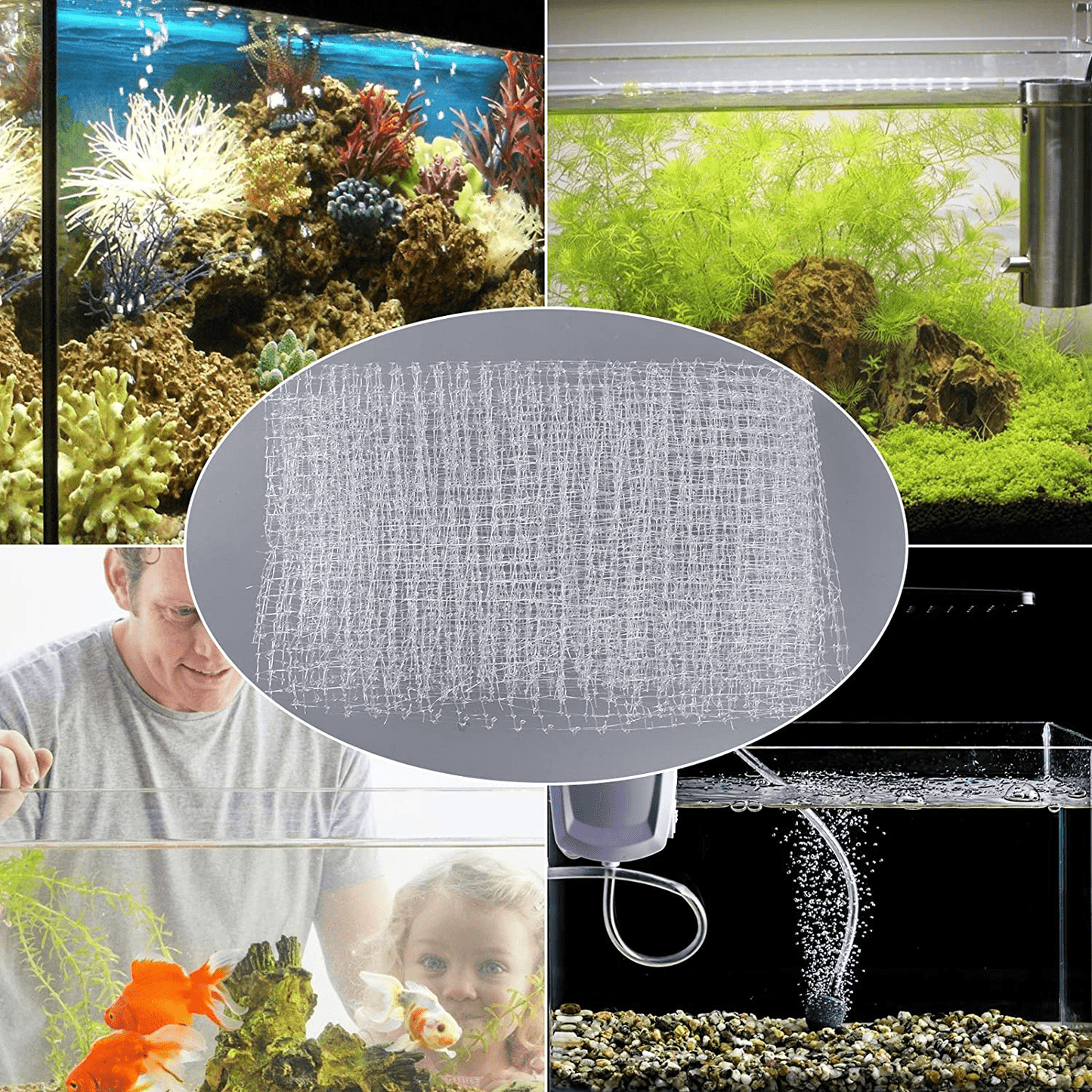 6.56 X 7.2 Ft Aquarium Screen Net Clear Mesh Netting DIY Fish Tank Mesh Screen Net Air Screen Net Fish Tank Replacement Net for Aquarium Fish Tank Covering Animals & Pet Supplies > Pet Supplies > Fish Supplies > Aquarium Fish Nets Aliyaduo   