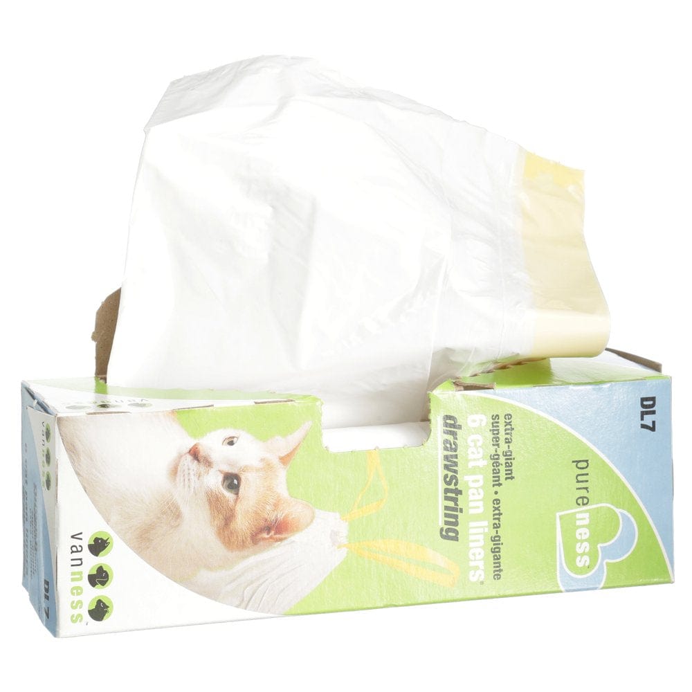 (6 Ct) XL Van Ness Drawstring Cat Litter Pan Liner Animals & Pet Supplies > Pet Supplies > Cat Supplies > Cat Litter Box Liners Van Ness Pet Products   