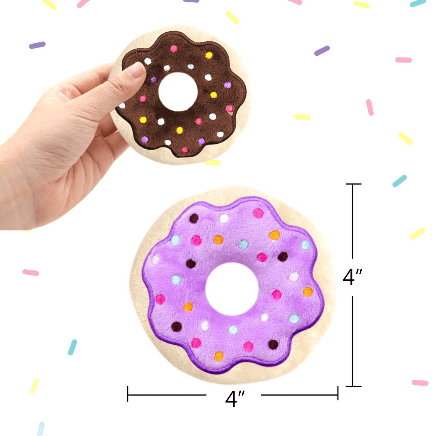 6 Pack Donut Cat Catnip Toys Kitten Chew Knickknack Sprinkles Interactive Pillows Teeth Grinding Catmint Plush Plaything Kitty Gift Ideas Supplies 4 Inches Animals & Pet Supplies > Pet Supplies > Cat Supplies > Cat Toys CiyvoLyeen   