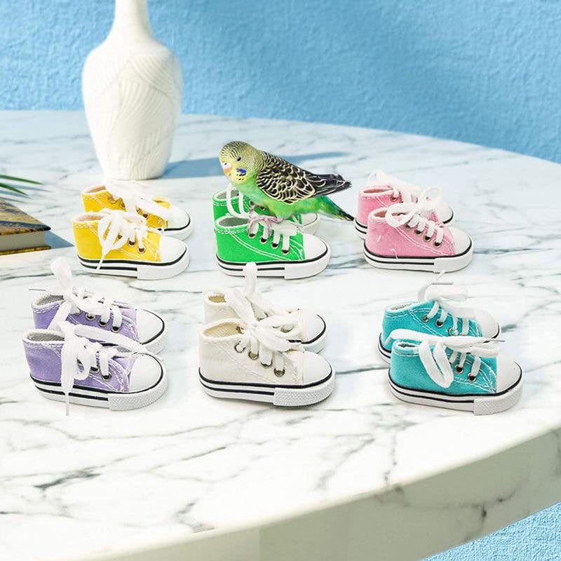 6 Pair Parrot Sneakers Bird Chewing Toy Colorful Shredder Hanging Cage Bite Toys for African Grey Macaw Budgie Mynah Animals & Pet Supplies > Pet Supplies > Bird Supplies > Bird Gyms & Playstands Bydezcon   