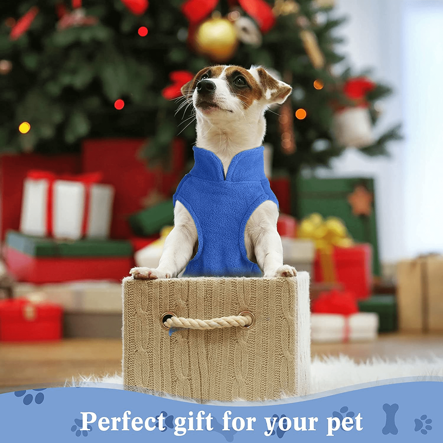 6 Pieces Dog Clothes Dog Sweater with Leash Ring Soft Winter Pet Clothes Warm Dog Sweatshirt PET Fleece Sweater Vest Dog Cozy Jacket for Dogs Supplies