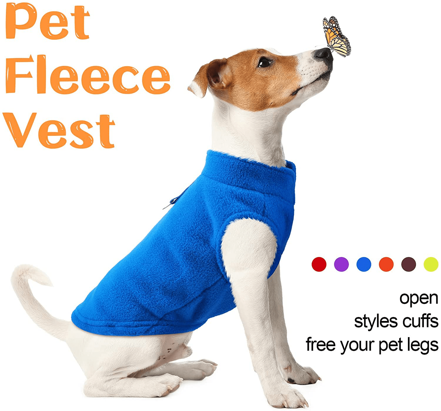 6 Pieces Dog Fleece Vest Dog Pullover Warm Dog Jacket Cold Weather Pet Sweater with Leash Ring Cozy Dog Clothes for Small Cats Dogs Animals & Pet Supplies > Pet Supplies > Dog Supplies > Dog Apparel Weewooday   