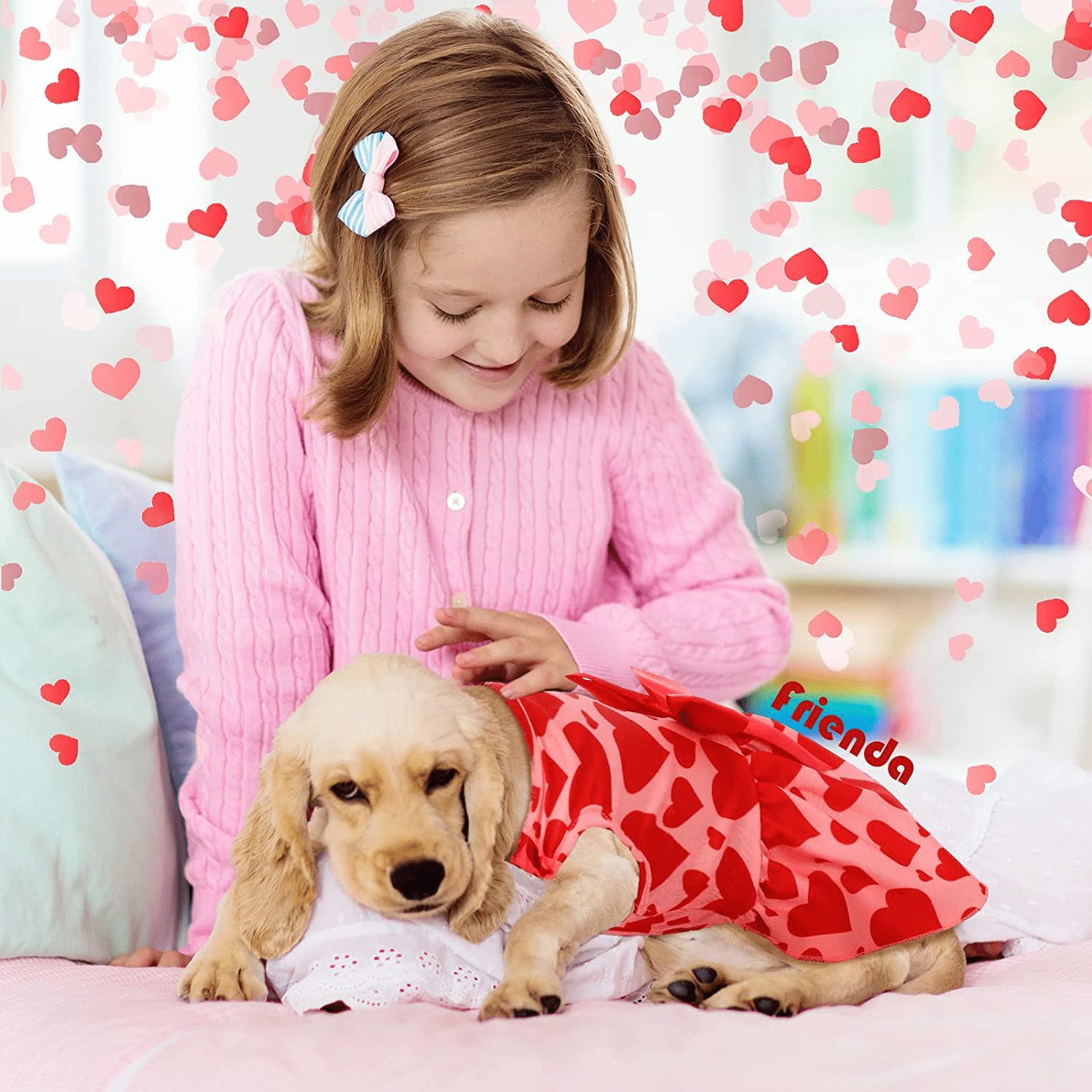 6 Pieces Holiday Dog Dress for Small Dogs Valentine'S Day Pet Dresses St. Patrick'S Day Skirts Dog Bowknot Dresses Puppy Festival Skirts Cute Pet Apparel Boy Girl Clothes for Dogs Cats Pet