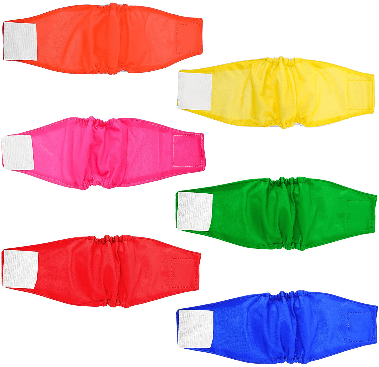 6 Pieces Reusable Male Dog Belly Bands, Washable Dog Diapers Male Puppy Nappies Wrap for Male Dogs Marking Pet Excitable Urination Male Dogs Marking Animals & Pet Supplies > Pet Supplies > Dog Supplies > Dog Diaper Pads & Liners Weewooday Bright Colors XL 
