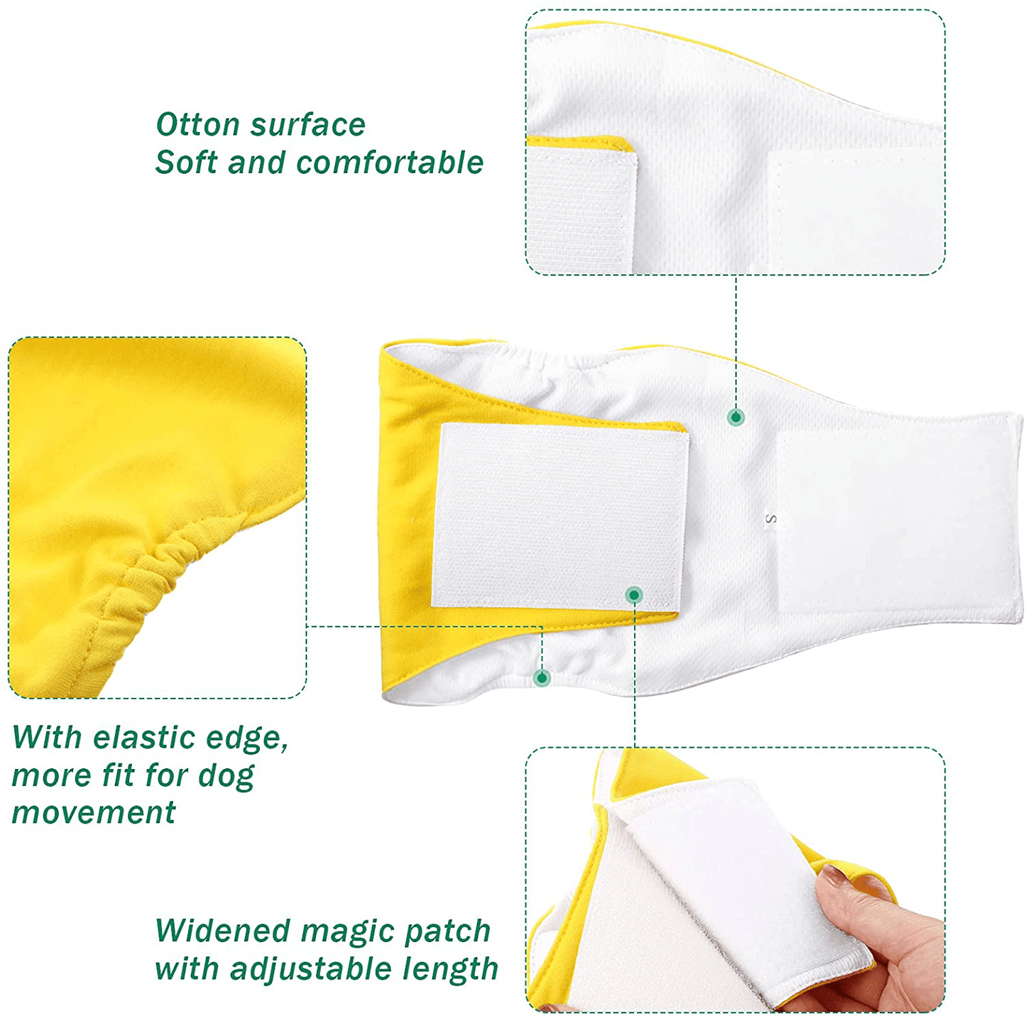 6 Pieces Reusable Male Dog Belly Bands, Washable Dog Diapers Male Puppy Nappies Wrap for Male Dogs Marking Pet Excitable Urination Male Dogs Marking Animals & Pet Supplies > Pet Supplies > Dog Supplies > Dog Diaper Pads & Liners Weewooday   