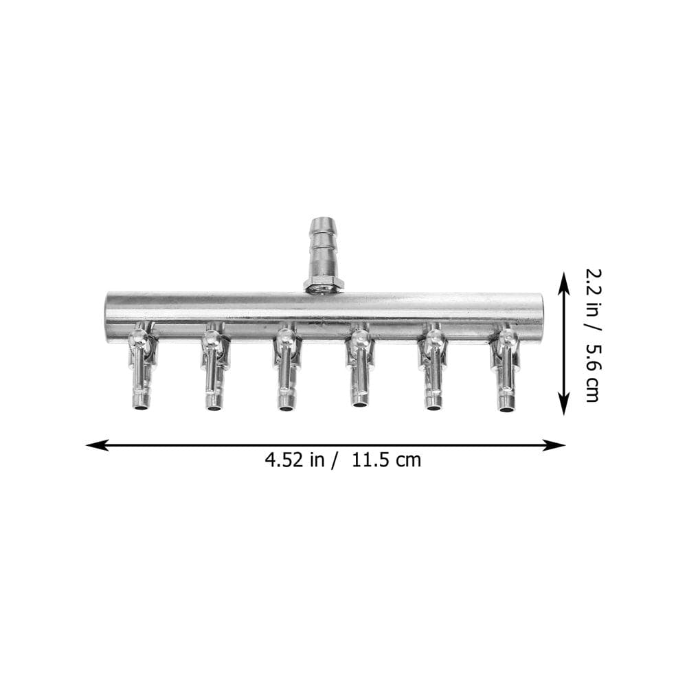 6 Ways 8 to 4MM Stainless Steel Aquarium Outlet Inline Air Pump Flow Lever Control Manifold Splitter Switch Tap Oxygen Tube Distr Animals & Pet Supplies > Pet Supplies > Fish Supplies > Aquarium & Pond Tubing HOMEMAXS   