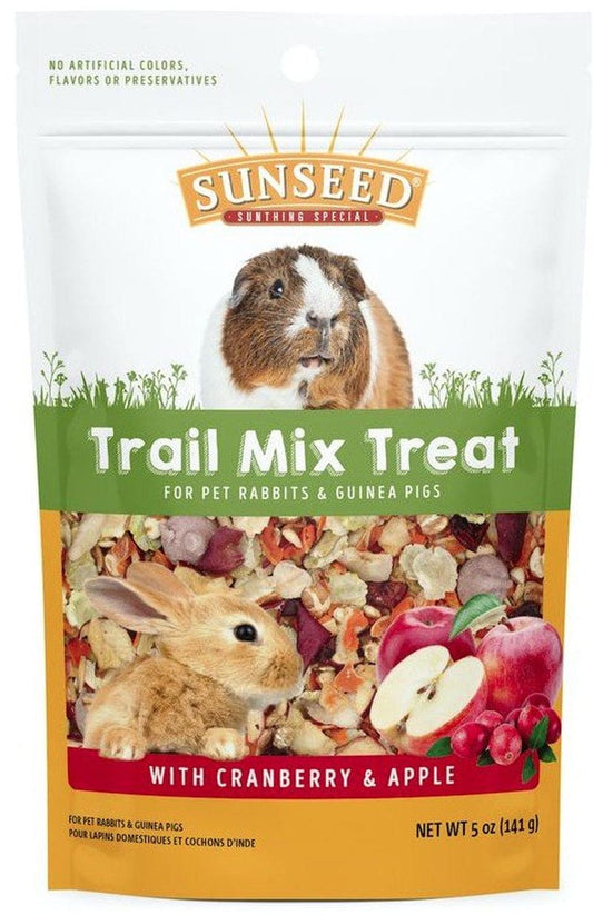 60 Oz (12 X 5 Oz) Sunseed Trail Mix Treat with Cranberry and Apple for Rabbits and Guinea Pigs
