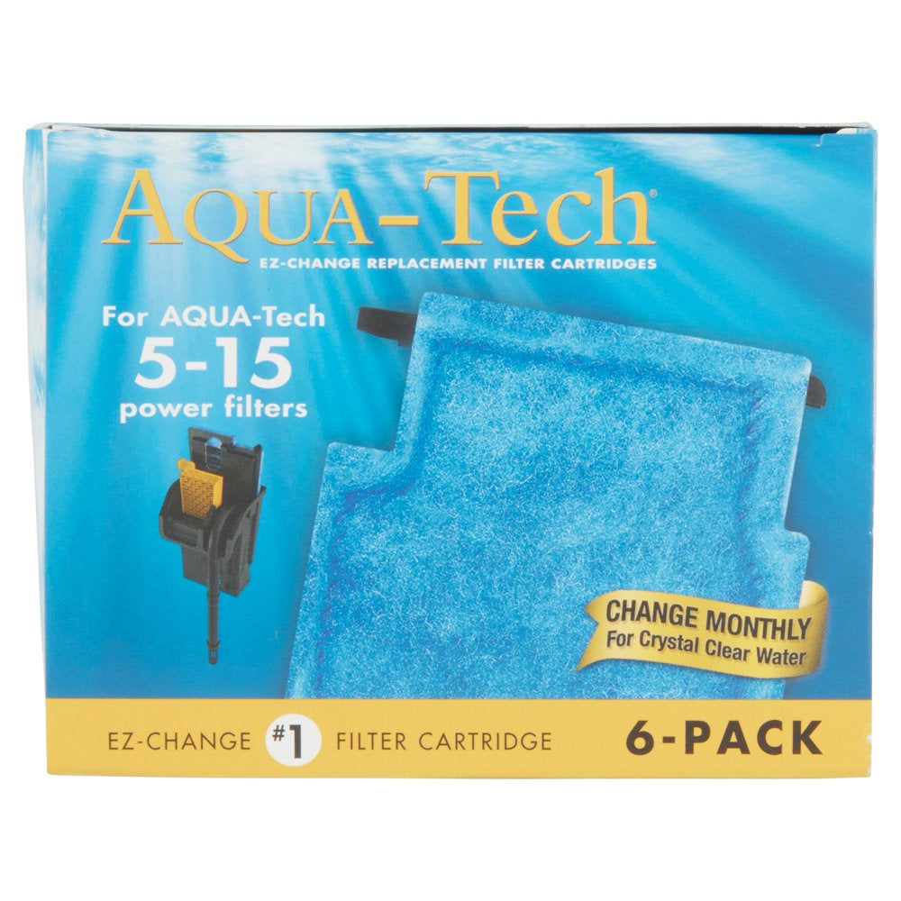 Aqua-Tech Ez-Change Aquarium Filter Cartridge for 5-15G Filters, 6Pk Animals & Pet Supplies > Pet Supplies > Fish Supplies > Aquarium Filters Spectrum Brands   
