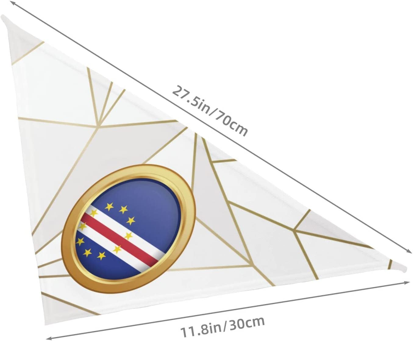 Golden Disc Cape Verde Flag Pet Dog and Cat Decorative Triangle Scarf,Dog Bandana,Breathable and Stain Resistant. Animals & Pet Supplies > Pet Supplies > Dog Supplies > Dog Apparel ZALTAS   