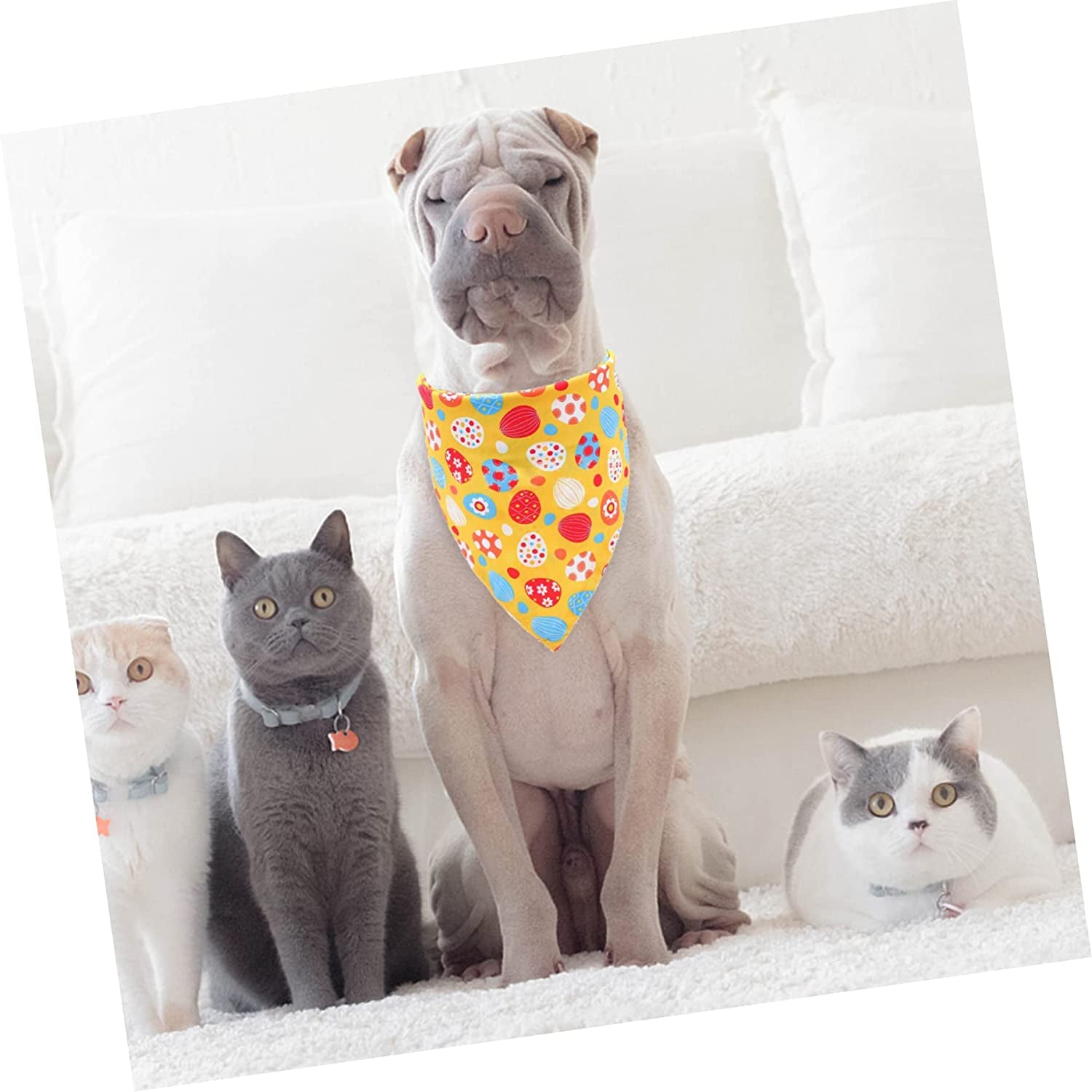 GLSTOY Scarf Costume Bandanas Washable Wear-Resistant Decorative Triangle Lovely Cooling Size Party Dog Decor Ornament Adorable Pet Kerchief Hot Festival Kitten Cat Spring Neck