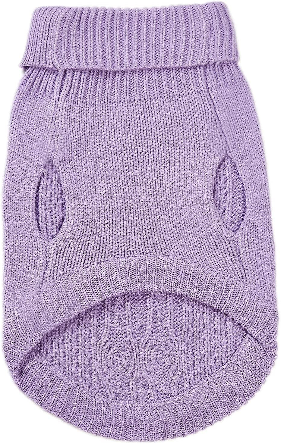 Jnancun Cat Sweater Turtleneck Knitted Sleeveless Cat Clothes Warm Winter Kitten Clothes Outfits for Cats or Small Dogs in Cold Season (Medium, Purple) Animals & Pet Supplies > Pet Supplies > Dog Supplies > Dog Apparel Jnancun   