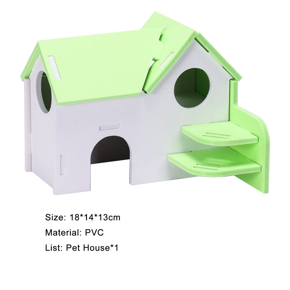 Walbest Wooden Hamster House,Pet Small Animal Hideout, Assemble Hamster Hut Villa, Cage Habitat Decor Accessories,Play Toys for Dwarf,Hedgehog,Syrian Hamster,Gerbils Mice