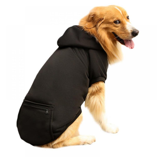 Pet Dog Hoodie Sweaters with Hat, Cold Weather Hoodies with Pocket Hooded Clothes Apparel Costume Puppy Cat Winter Jacket Warm Coat Sweater for Small Medium Large Dogs Cats Puppy Animals & Pet Supplies > Pet Supplies > Cat Supplies > Cat Apparel FYCONE 4XL Black 