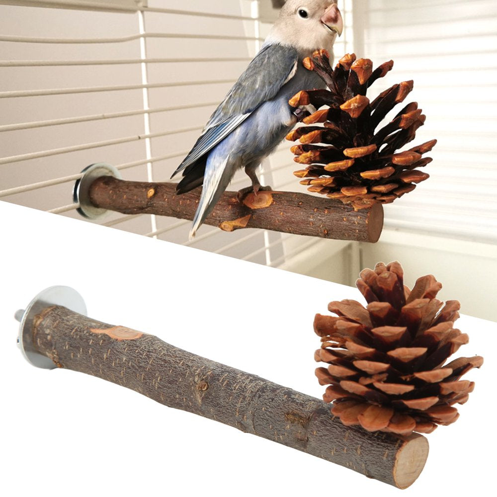 Bird Stand Perch, Natural Wooden Bird Stand Pole Cage Accessories Additional Space Easy to Grasp for Cockatiels for Lovebirds 15Cm / 5.9In Stand Pole Length Animals & Pet Supplies > Pet Supplies > Bird Supplies > Bird Cages & Stands Eotvia   