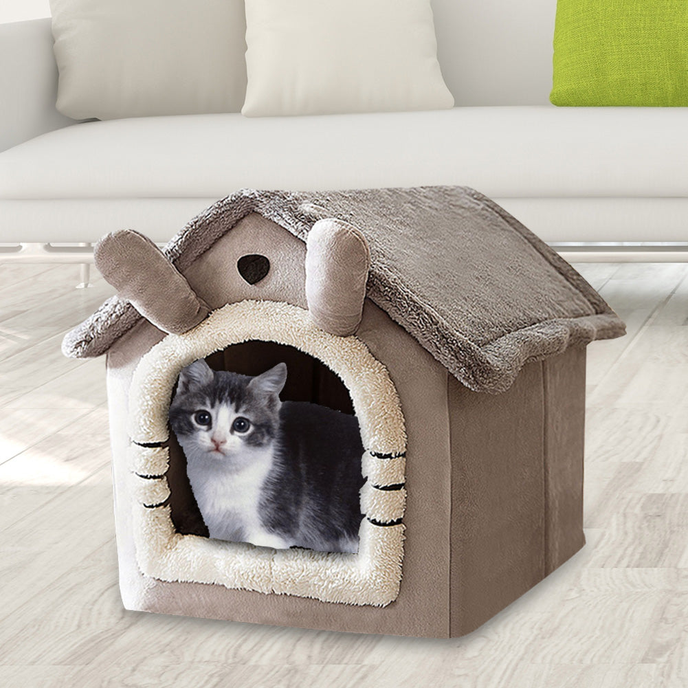 AINIYO Dog House Kennel Soft Pet Bed Small Cat Tent Semi-Enclosed Sleeping Nest Animals & Pet Supplies > Pet Supplies > Dog Supplies > Dog Houses mumaoyi   