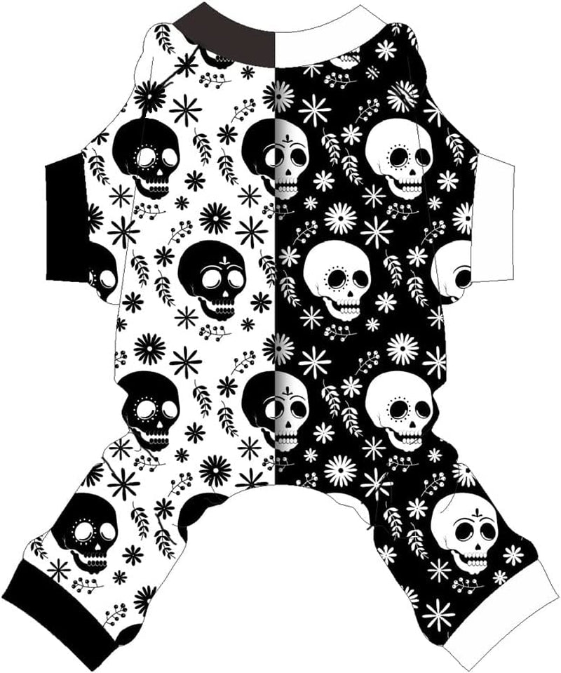 Yikeyo Dog Pajamas for Small Dog Girl Boy, Cute Pattern Dog Jammies Dog Pjs Winter Dog Clothes for Small Dogs Chihuahua Yorkie, Pet Jumpsuit, Cat Apparel Outfit (Animals, Medium) Animals & Pet Supplies > Pet Supplies > Dog Supplies > Dog Apparel Yikeyo Skull X-Small 