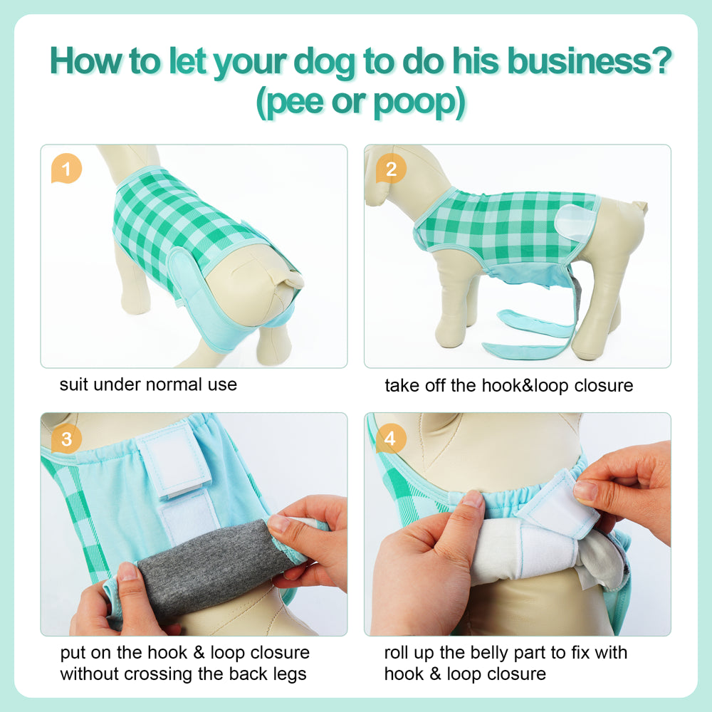 Kuoser Pet Recovery Suit for Dogs Cats after Surgery Breathable Onesie Post Surgery Shirt Professional Pet Recovery Shirt for Puppy, Wound Protective Clothes for Little Animals Animals & Pet Supplies > Pet Supplies > Dog Supplies > Dog Apparel Kuoser   