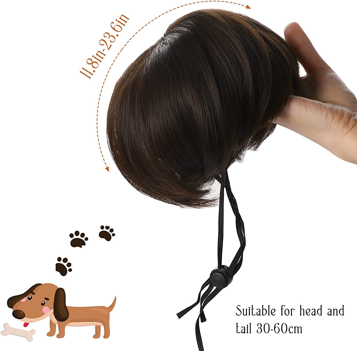 Dog Wig Dog Costume, Funny Dog Cat Cosplay Wig, Dog Costumes Wig for Small Medium and Large Dogs, Hair Wig Dog Dress Up, Dogs Pet Decorations Animals & Pet Supplies > Pet Supplies > Dog Supplies > Dog Apparel Vin Beauty   