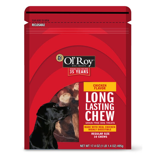 Ol' Roy Long-Lasting Chew Chicken Dog Treats, Regular, 17.4 Oz, 10 Count Animals & Pet Supplies > Pet Supplies > Dog Supplies > Dog Treats Wal-Mart Stores, Inc.   