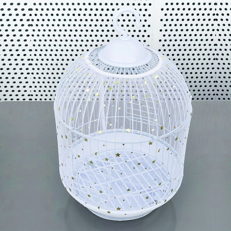 Dido Mesh Bird Cage Cover Skirt Net Breathable Seed Catcher Guard Bird Cage Accessories Airy Mesh Parrot Bird Cage Net