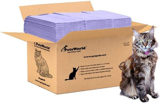 Maine Coon Cat Litter Pads 11X17 Inch Breeze Compatible Refills - 100 Count