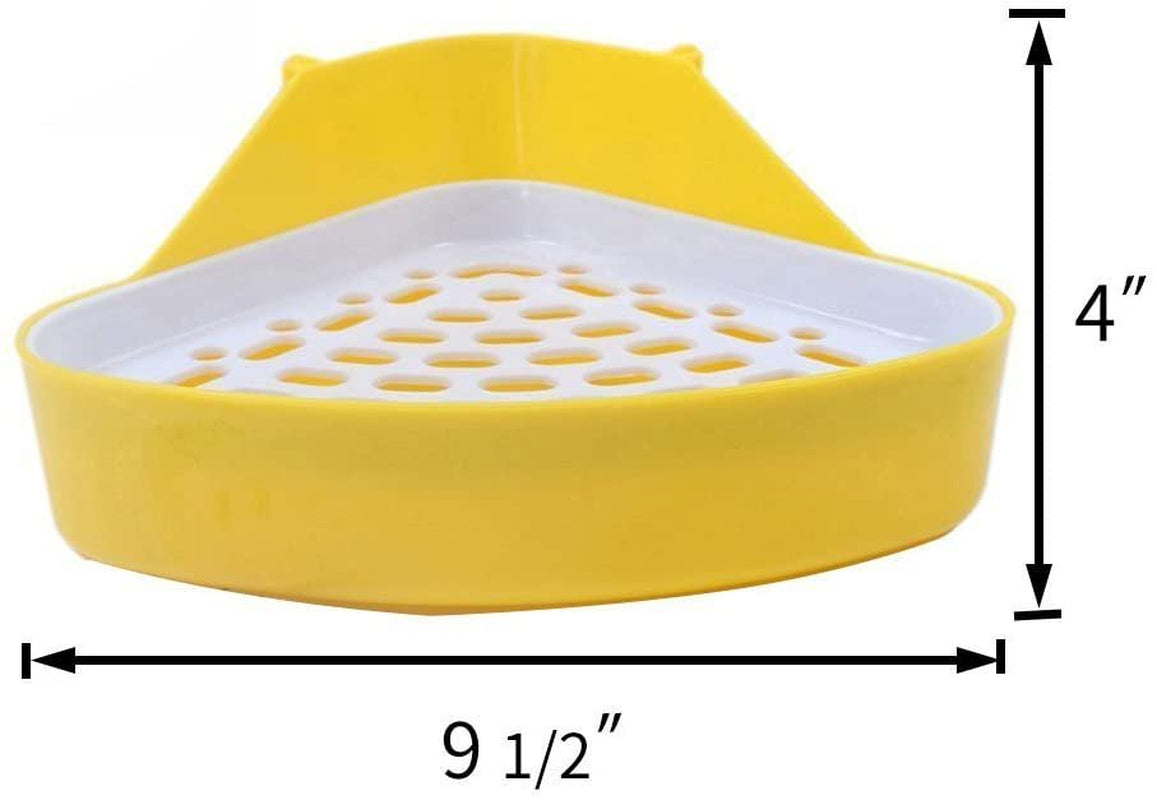 Triangle Potty Trainer Corner Bunny Toilet Guinea Pig Litter Bedding Plastic Box Pet Pan for Rabbit Chinchilla Hamster Ferret Small Animal Animals & Pet Supplies > Pet Supplies > Small Animal Supplies > Small Animal Bedding AUPERTO   