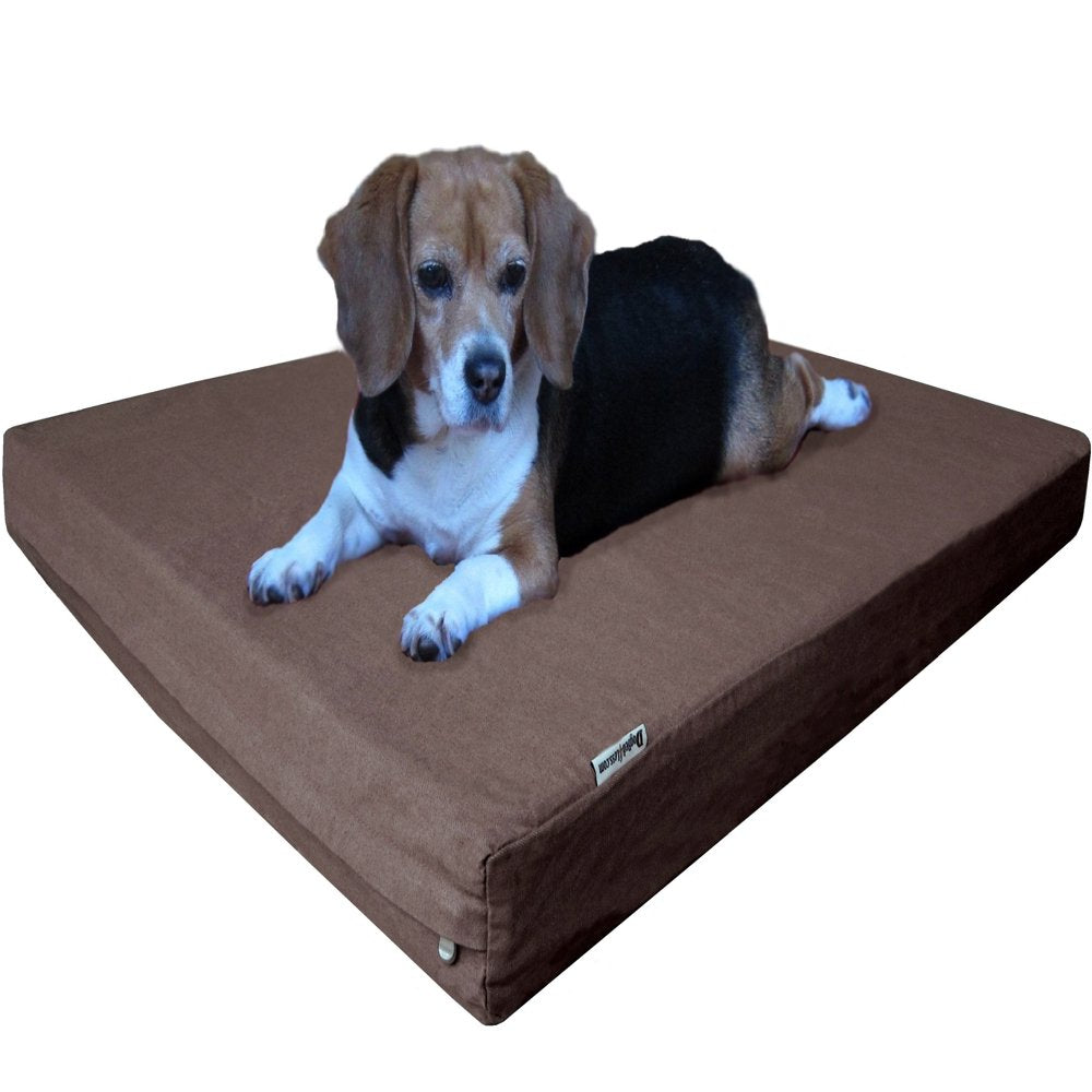 Large Orthopedic Waterproof Memory Foam Dog Bed for Medium Large Pet 41"X27"X4", Denim Brown Washable Cover Animals & Pet Supplies > Pet Supplies > Cat Supplies > Cat Beds Dogbed4less MEDIUM 37"X27"X4"  