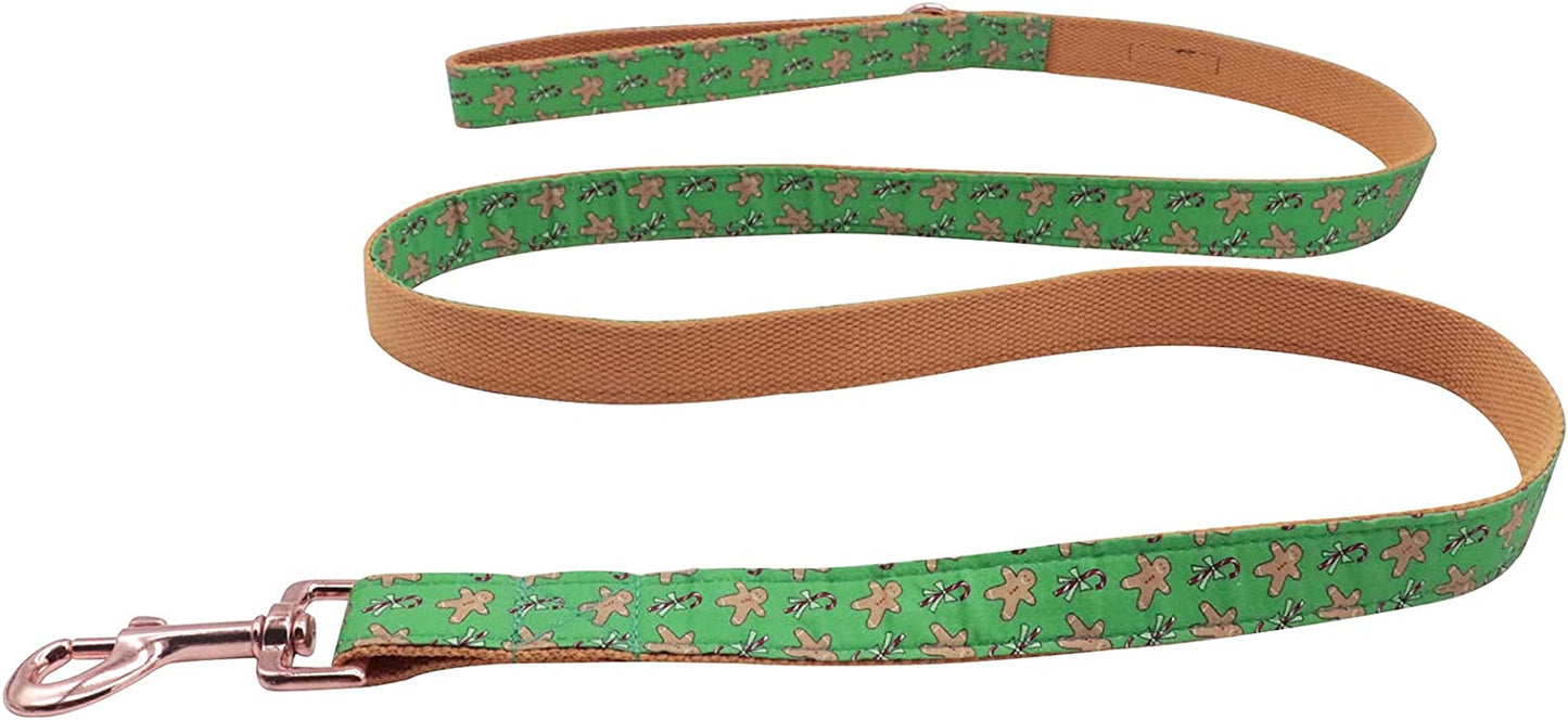 Lionet Paws Dog Collar with Bow Tie - Soft Comfortable Adjustable Collars with Metal Buckle for Medium Dogs, Neck 13.5-22 Inches Animals & Pet Supplies > Pet Supplies > Dog Supplies > Dog Apparel lionet paws Gingerbread Man XS Leash (Pack of 1) 