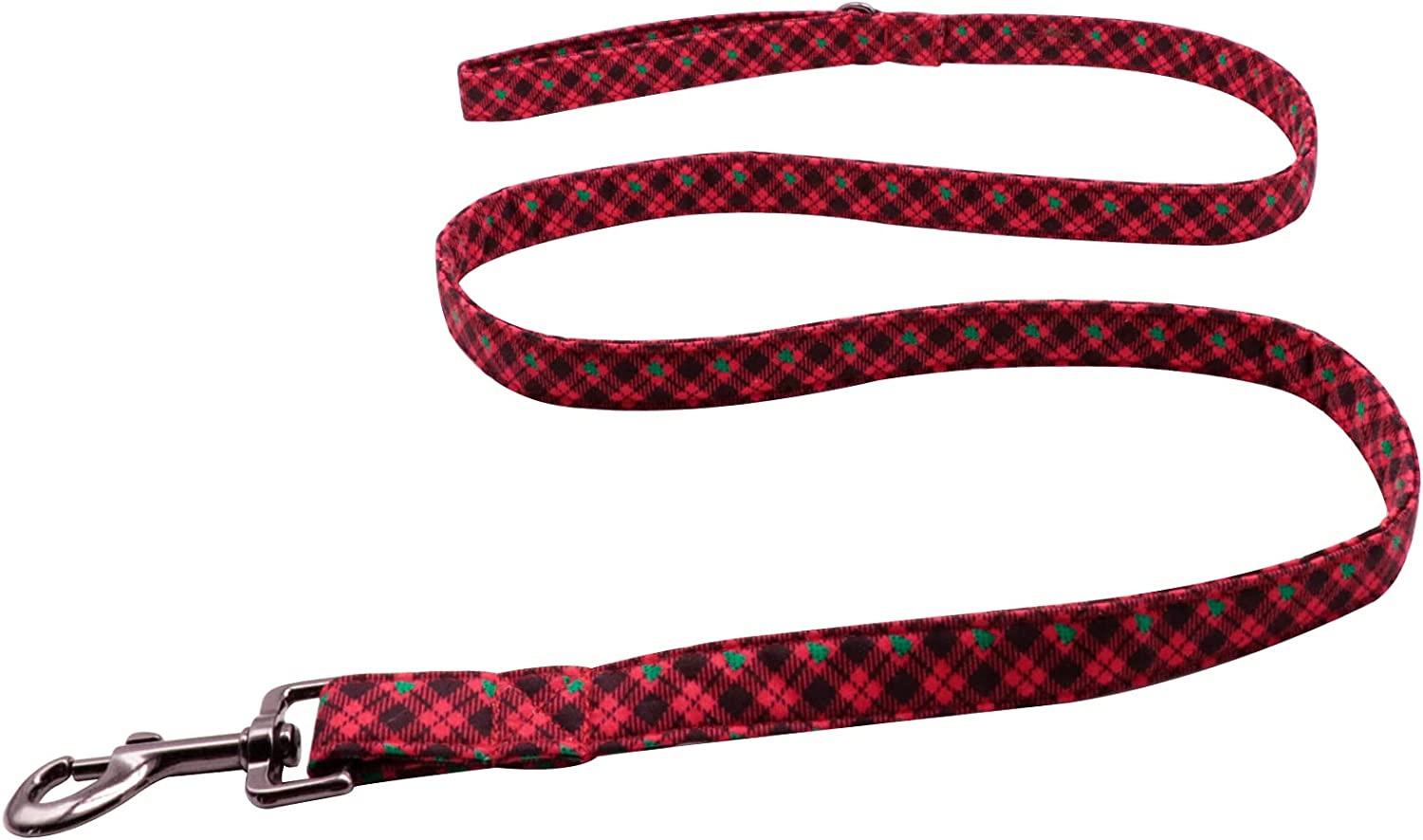 Lionet Paws Christmas Dog Collar with Bowtie, Dog Bowtie Collar with Metal Buckle for Dogs, Adjustable Comfortable Dog Collar Girl Boy Gift Santa Claus, M, Neck 13.5-22 In Animals & Pet Supplies > Pet Supplies > Dog Supplies > Dog Apparel lionet paws Black&Red Grid Tree(Leash) X-Small (Pack of 1) 