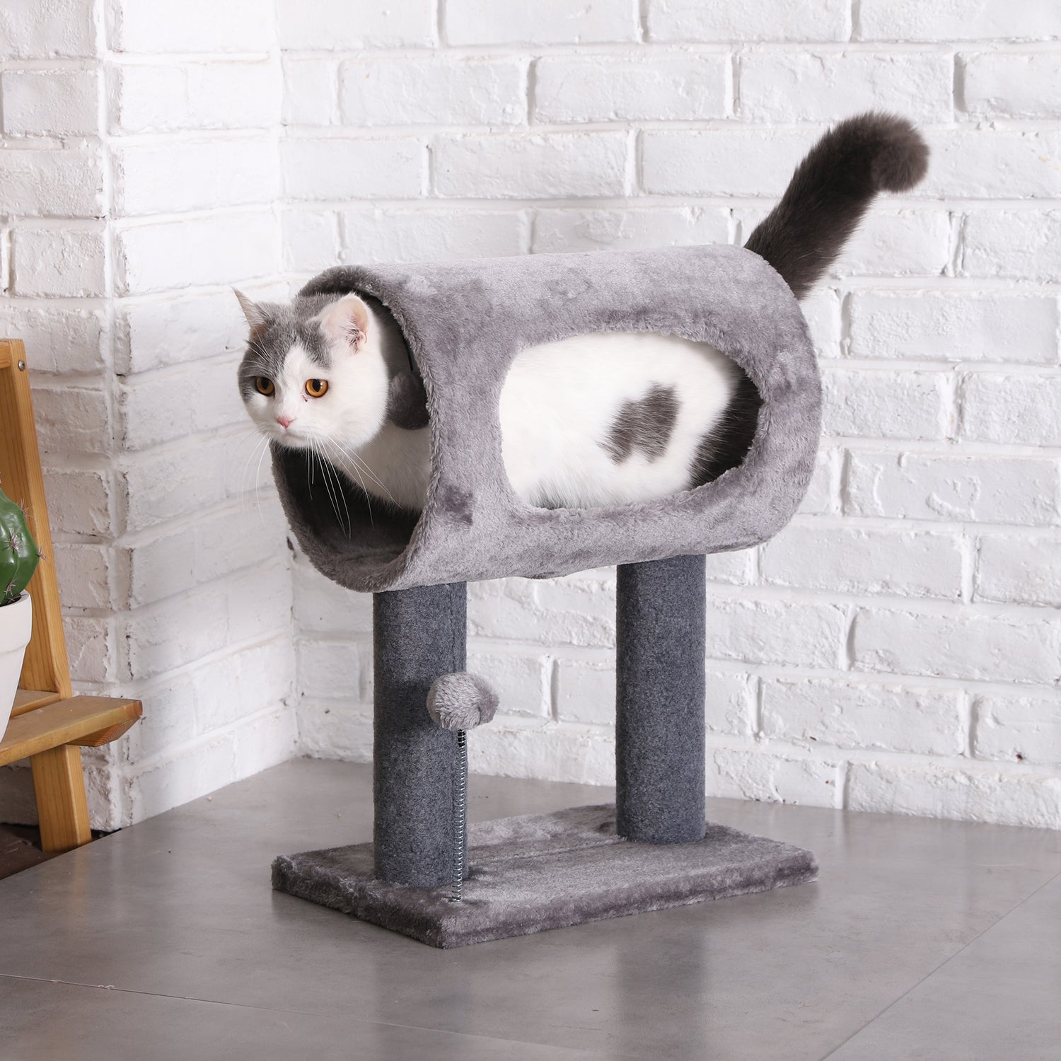 Cat Craft Tunnel Cat Bed, Gray