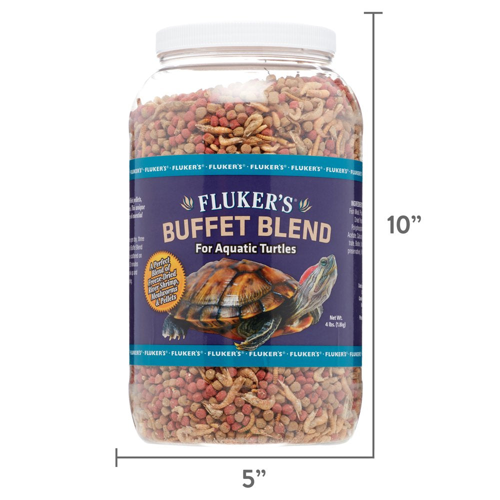 Fluker'S Buffet Blend Turtle Food for Aquatic Turtles, 4 Lb Animals & Pet Supplies > Pet Supplies > Reptile & Amphibian Supplies > Reptile & Amphibian Food Fluker's   