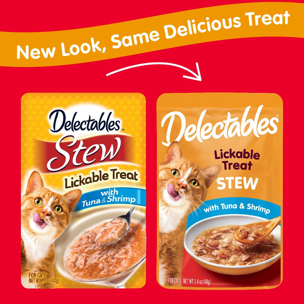 Hartz Delectables Stew Lickable Wet Cat Treats - Tuna & Shrimp, 1.4Oz, One Pouch Animals & Pet Supplies > Pet Supplies > Cat Supplies > Cat Treats Hartz Mountain Corp   