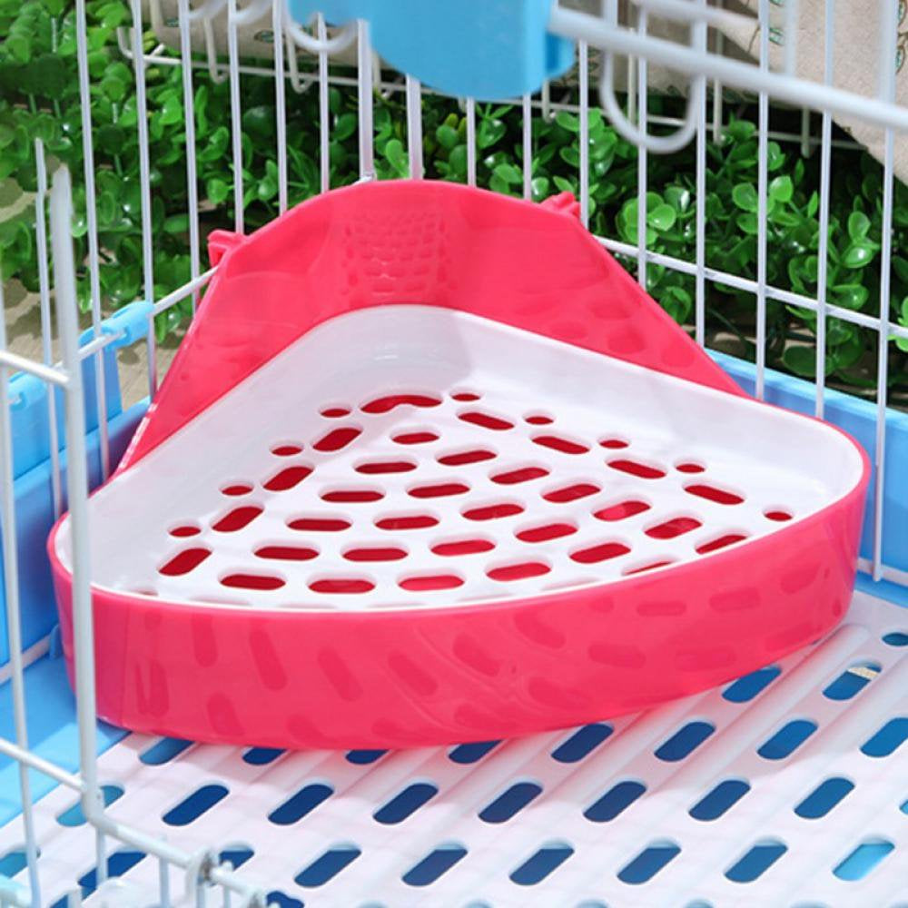 Triangle Potty Trainer Corner Litter Bedding Box Pet Pan for Baby Rabbit, Chinchillas, Small Guinea Pigs, Ferret, Galesaur Animals & Pet Supplies > Pet Supplies > Small Animal Supplies > Small Animal Bedding HXX-UT26-0544   