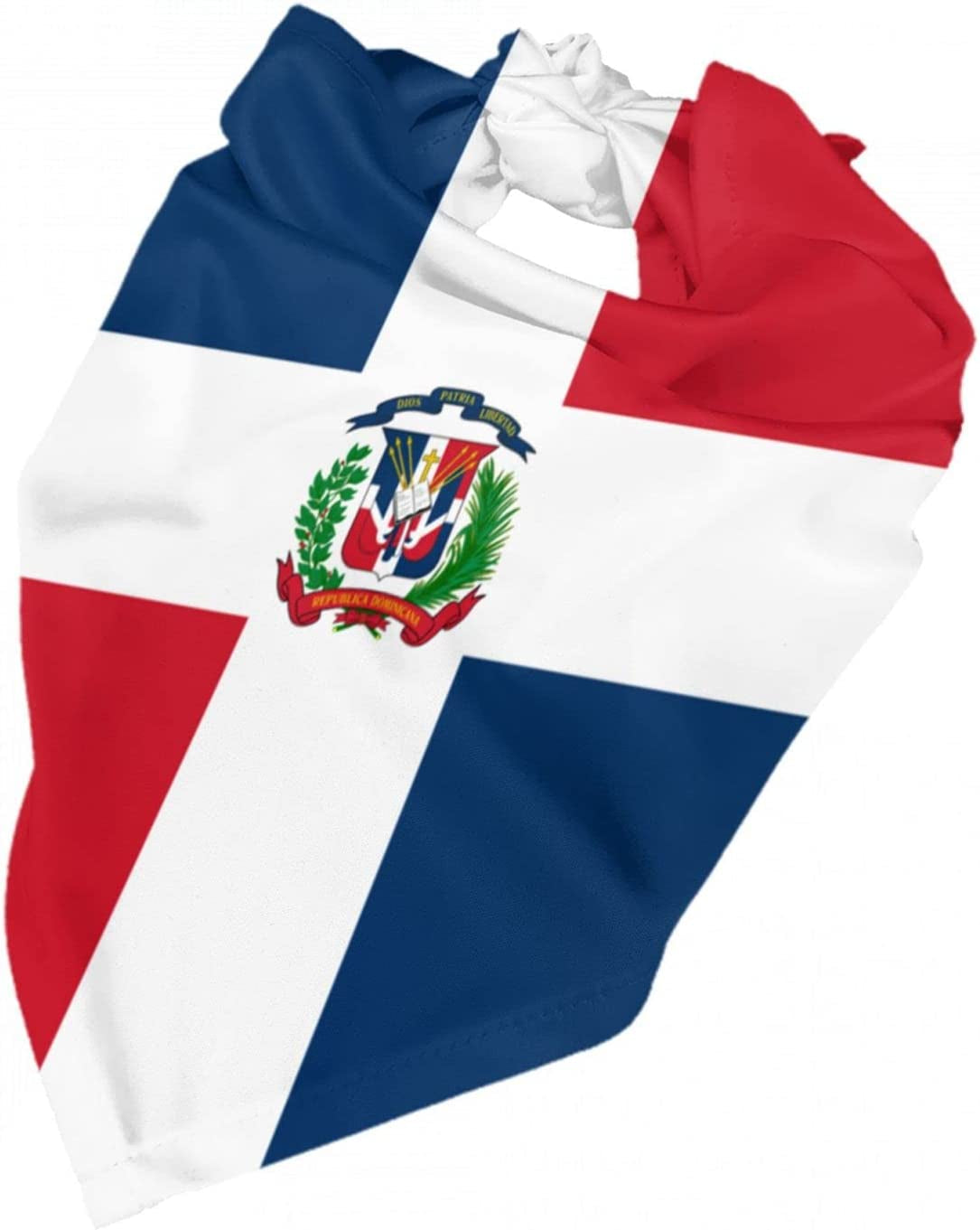 Flag of the Dominican Republic Pet Dog and Cat Decorative Triangle Scarf,Dog Bandana,Breathable and Stain Resistant. Animals & Pet Supplies > Pet Supplies > Dog Supplies > Dog Apparel ZALTAS   