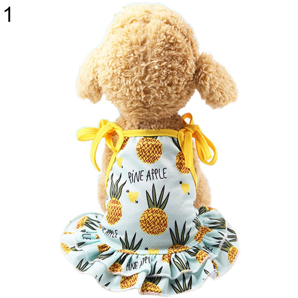 Shulemin Pineapple Pet Dog Cat Dress/Vest Summer Costume Apparel Couple Outfit,Xs Pet Vest