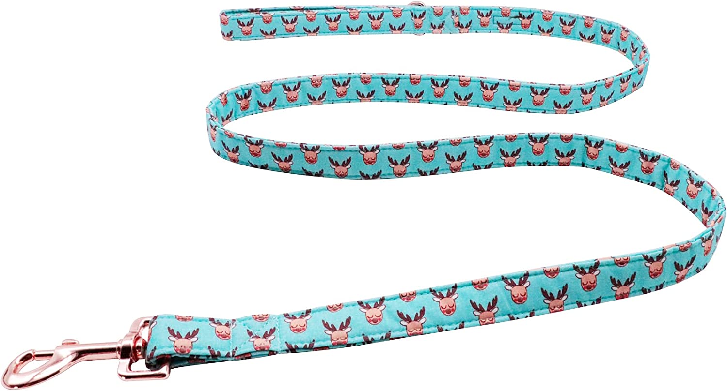 Lionet Paws Christmas Dog Collar with Bowtie, Dog Bowtie Collar with Metal Buckle for Dogs, Adjustable Comfortable Dog Collar Girl Boy Gift Santa Claus, M, Neck 13.5-22 In Animals & Pet Supplies > Pet Supplies > Dog Supplies > Dog Apparel lionet paws Reindeer(Leash) X-Small (Pack of 1) 