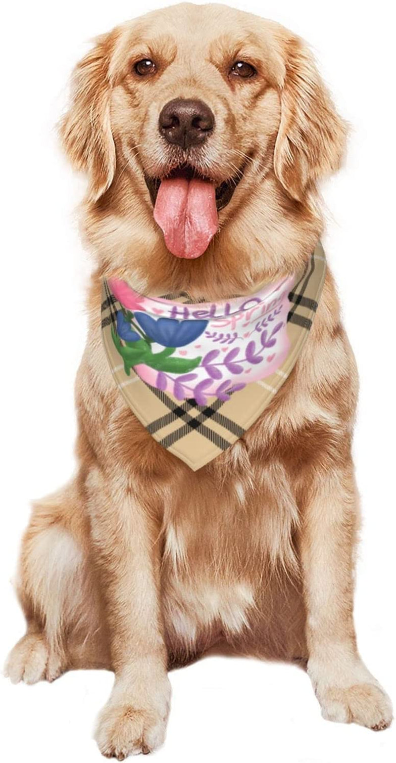 Floral Labels Hello Spring Blue Pet Dog and Cat Decorative Triangle Scarf,Dog Bandana,Breathable and Stain Resistant. Animals & Pet Supplies > Pet Supplies > Dog Supplies > Dog Apparel ZALTAS   