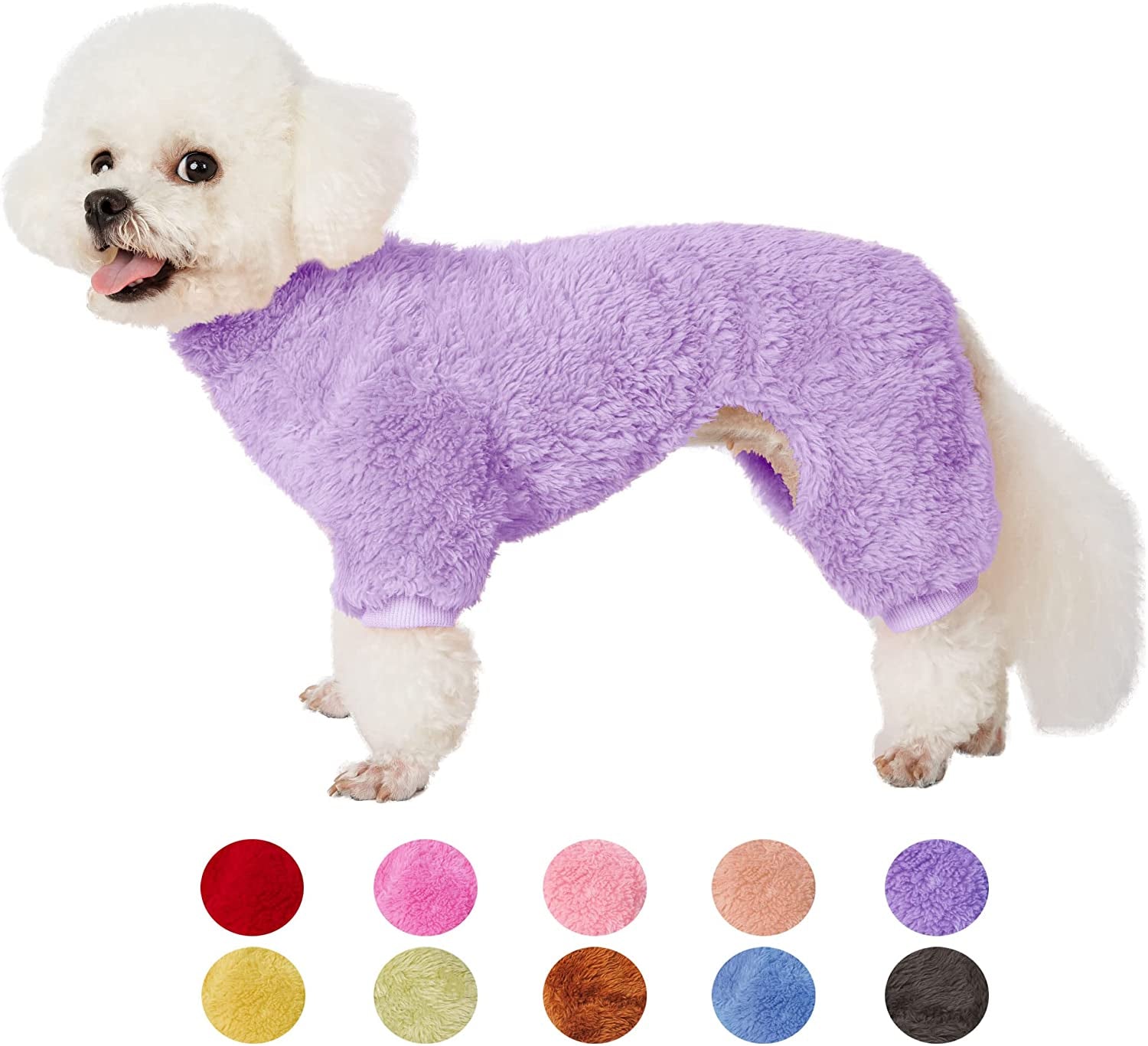 Dog Sweater Coat, Dog Pajamas PJS, Dog Clothes, Dog Christmas Sweaters for Small Medium Dogs Boy Girl Cat Apparel Doggie Jacket Onesie Soft Warm Holiday Outfits (Small, Pink) Animals & Pet Supplies > Pet Supplies > Dog Supplies > Dog Apparel YUGGI Lavender Large 