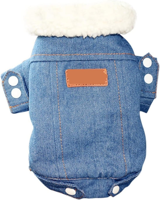 Keffiyeh Pet Dog Coat Clothes Warm Jacket Jean Coat for Small Dogs Clothes Pet Jacket for Cats (Color : Blue, Size : X-Large) Animals & Pet Supplies > Pet Supplies > Dog Supplies > Dog Apparel keffiyeh   