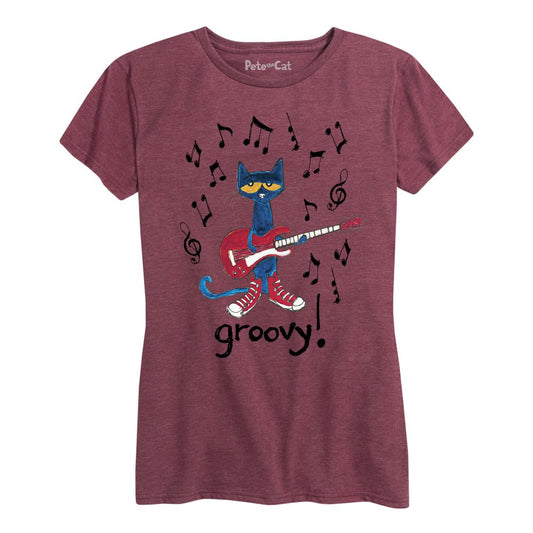 Pete the Cat - Guitar Groovy - Women'S Short Sleeve Graphic T-Shirt