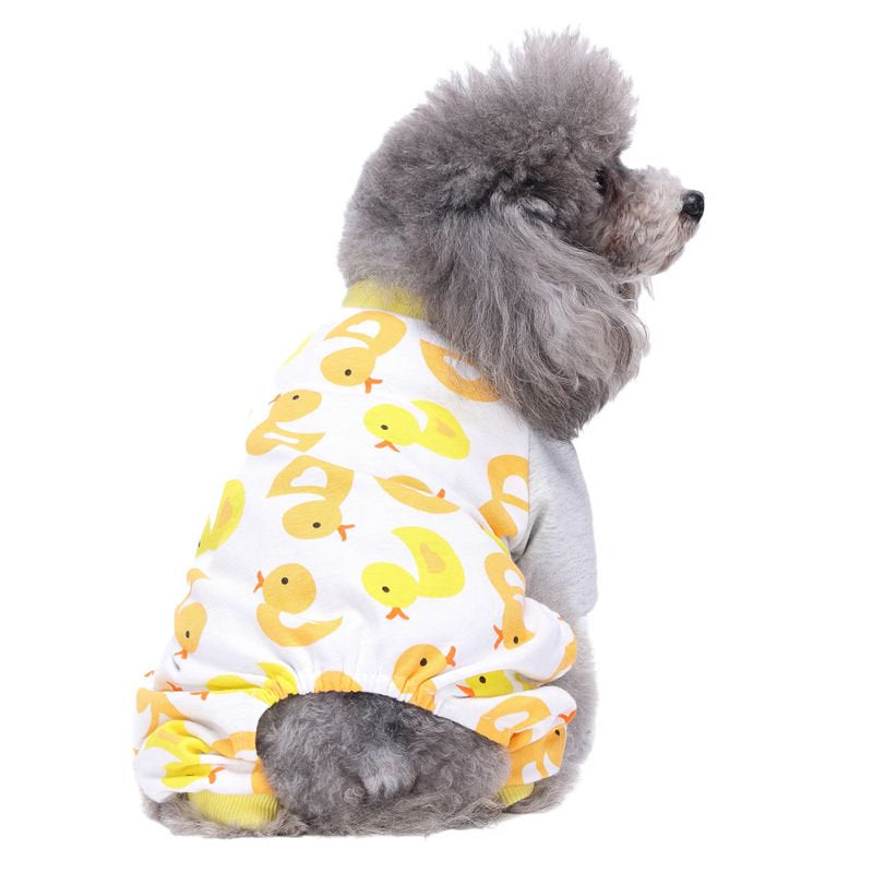 Dog Pajamas Adorable Pet Clothes Jumpsuit Pjs Apparel Soft Fleece Cat Coat
