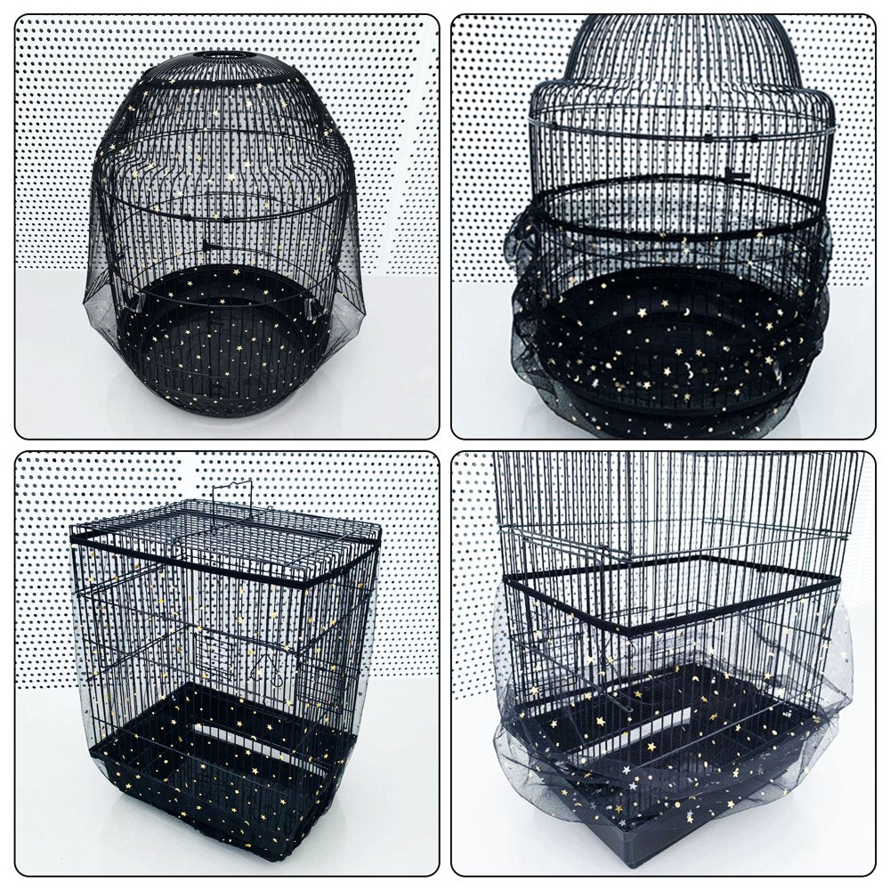 Dolked Universal Bird Cage Cover Skirt Nylon Mesh Net Guard Extra Large Parrot Birdcage Cover Animals & Pet Supplies > Pet Supplies > Bird Supplies > Bird Cage Accessories Dolked   