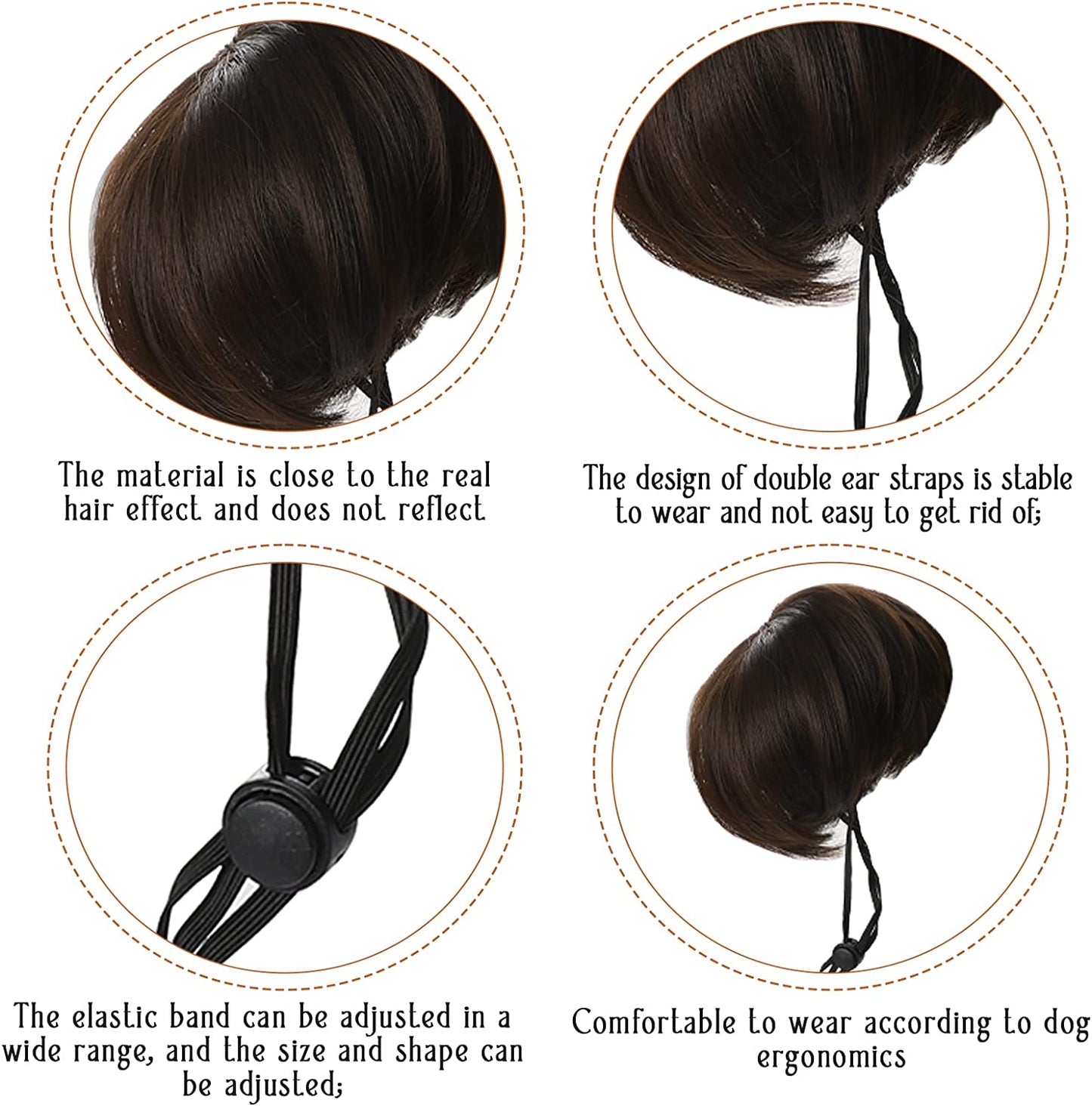 Dog Wig Dog Costume, Funny Dog Cat Cosplay Wig, Dog Costumes Wig for Small Medium and Large Dogs, Hair Wig Dog Dress Up, Dogs Pet Decorations Animals & Pet Supplies > Pet Supplies > Dog Supplies > Dog Apparel Vin Beauty   