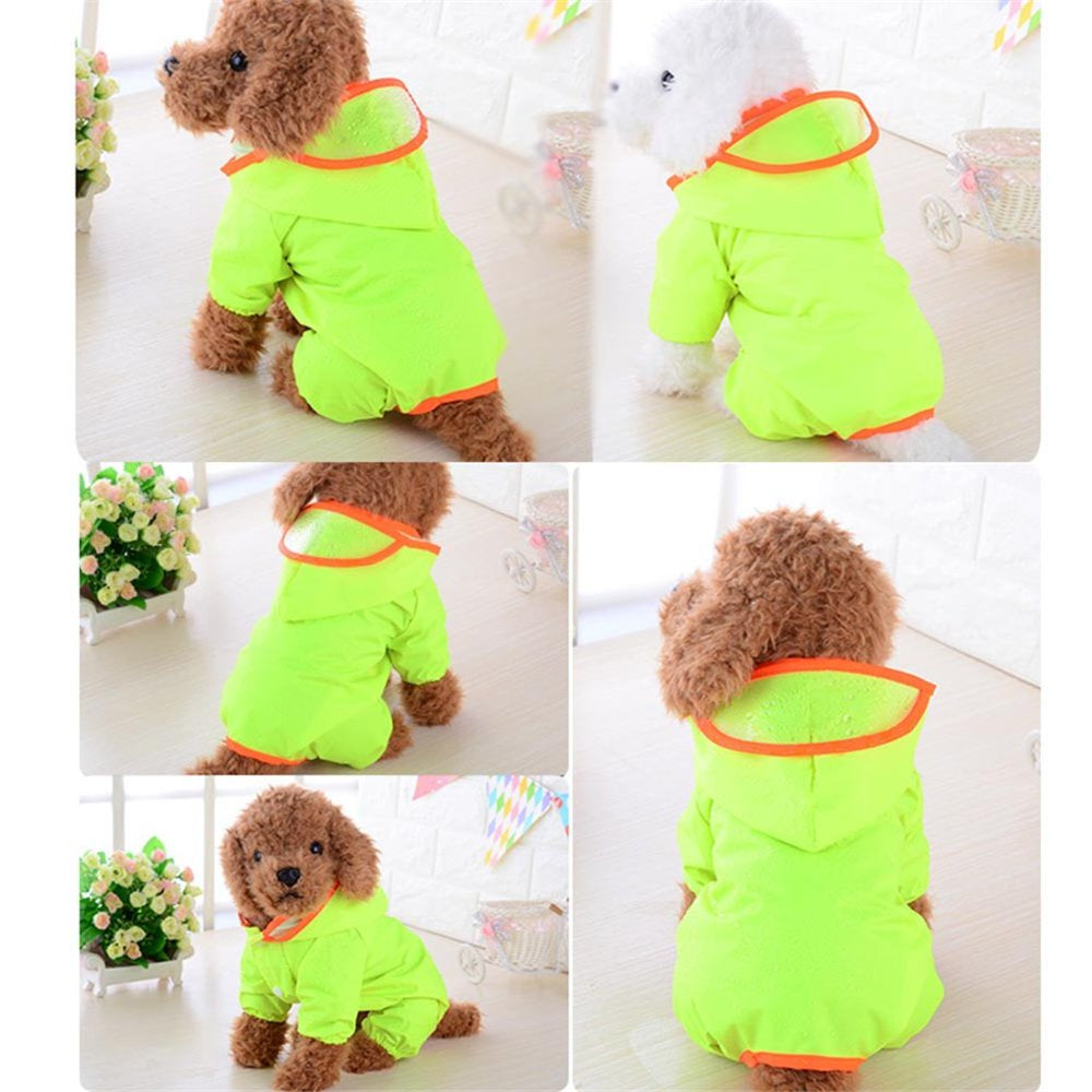 Rdeuod Dog Costume Pet Dog Puppy Rainwear Raincoat Pet Hooded Waterproof Jacket Clothes Cat Costume Animals & Pet Supplies > Pet Supplies > Dog Supplies > Dog Kennels & Runs Rdeuod   